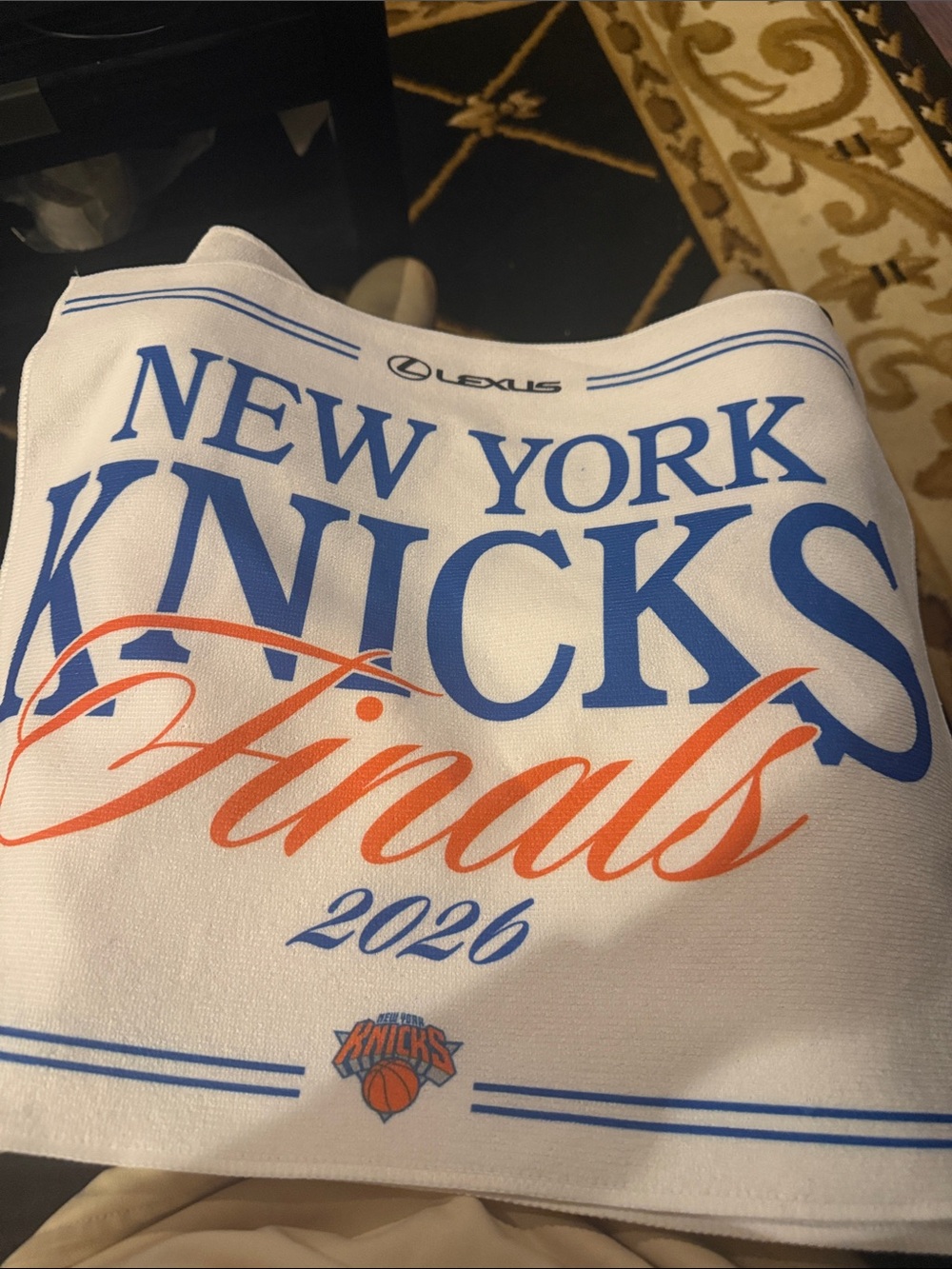 New York Knicks Finals 2026 Collector Towel - White/Blue/Orange